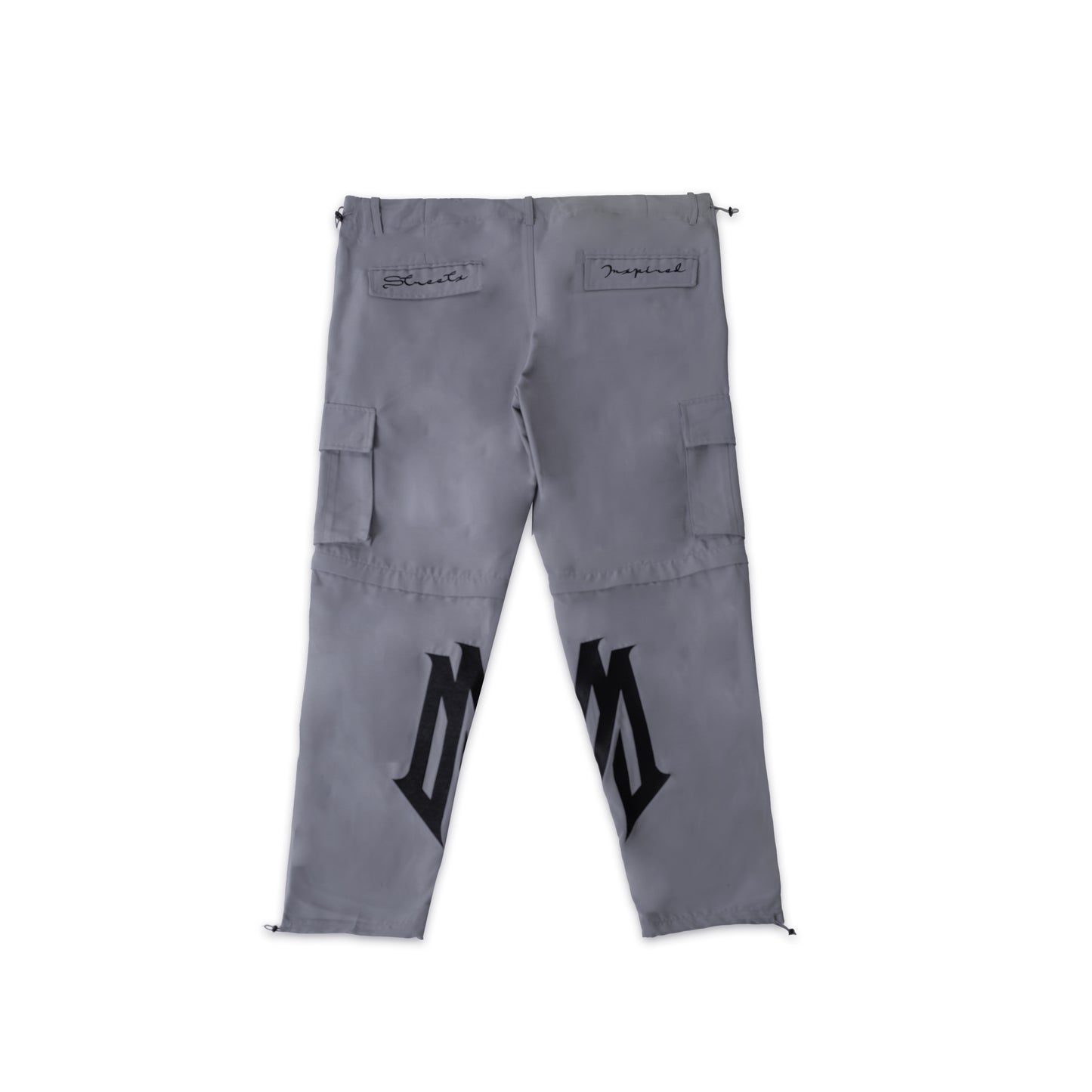 GREY CONVERTIBLE CARGO PANTS