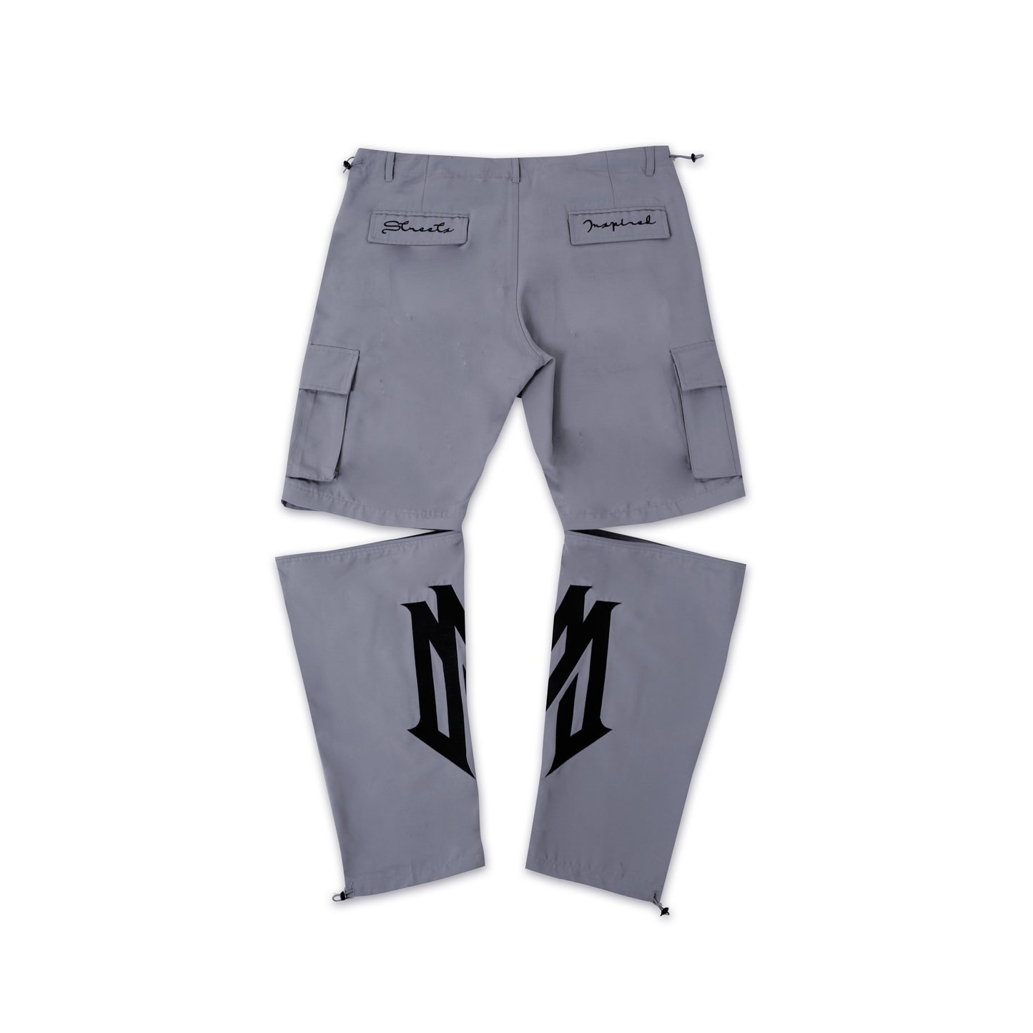 GREY CONVERTIBLE CARGO PANTS