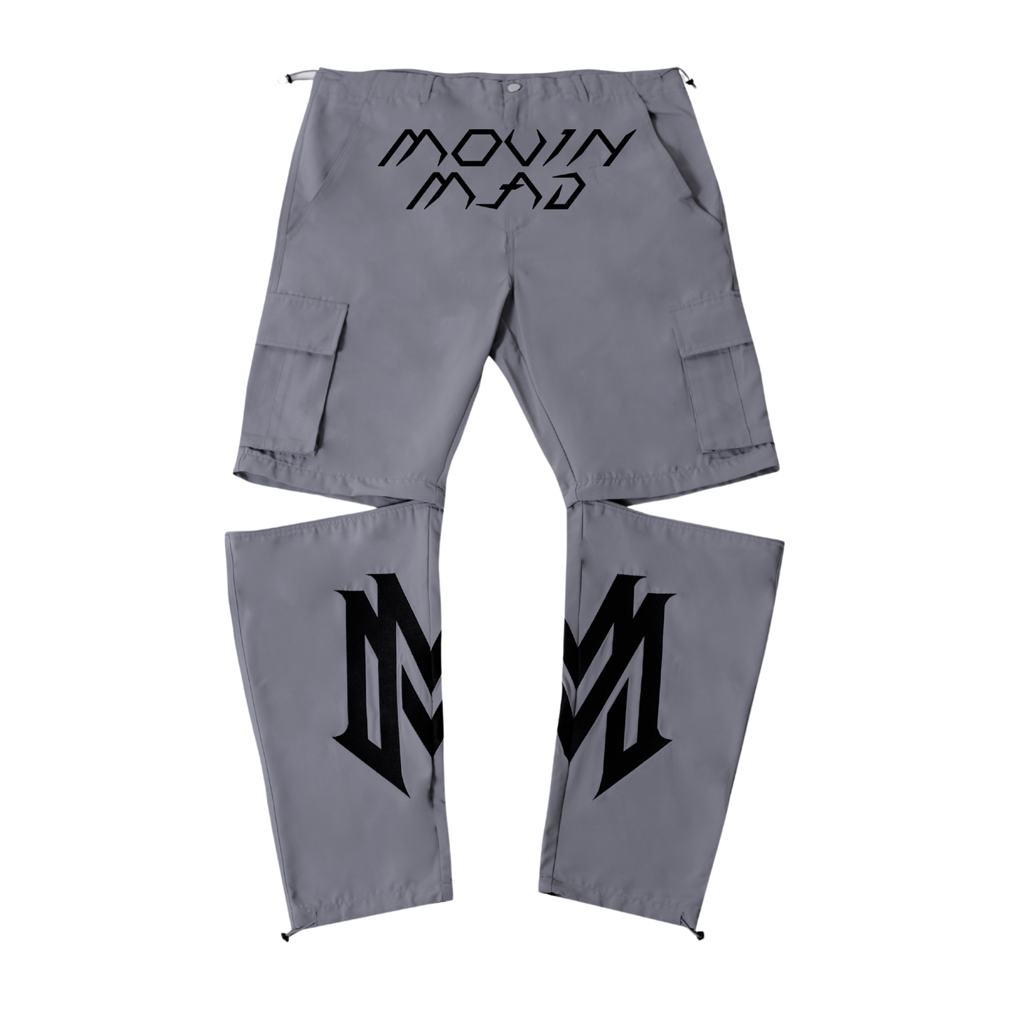 GREY CONVERTIBLE CARGO PANTS