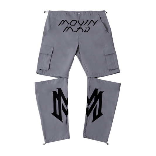 GREY CONVERTIBLE CARGO PANTS
