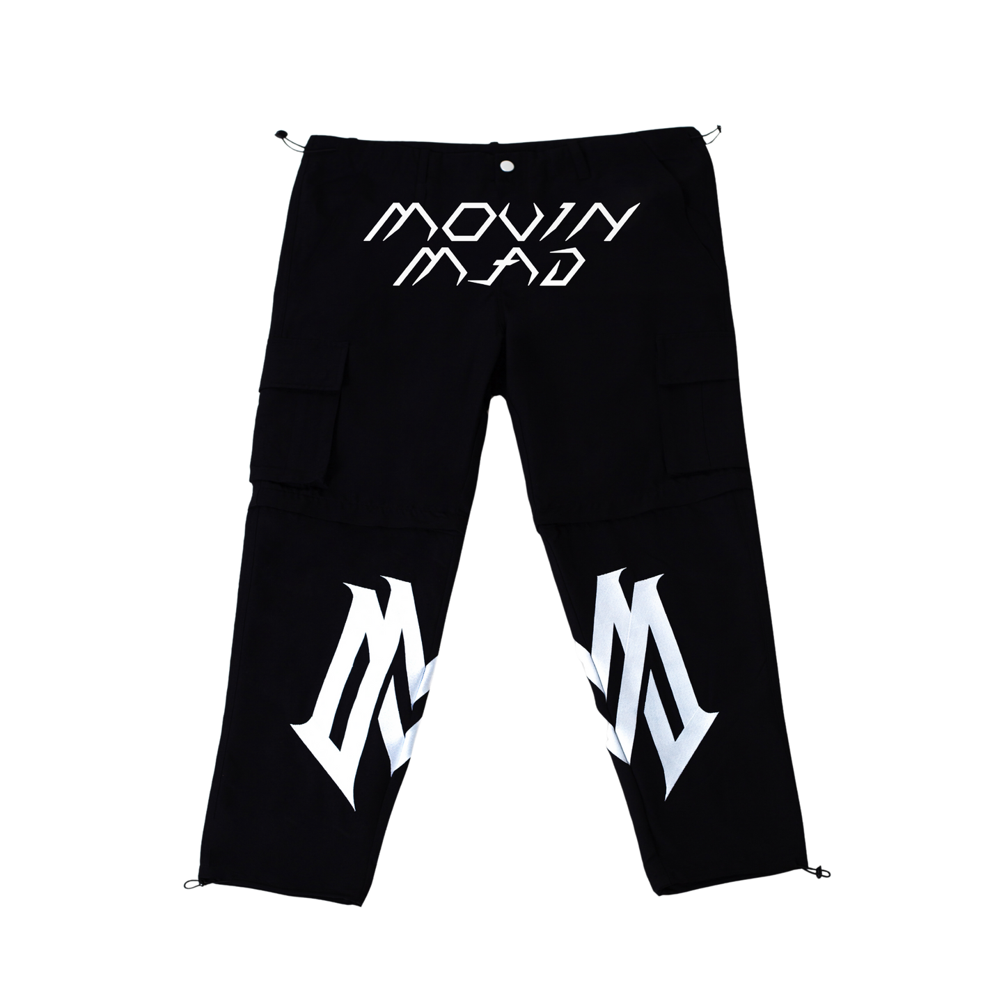 BLACK CONVERTIBLE CARGO PANTS