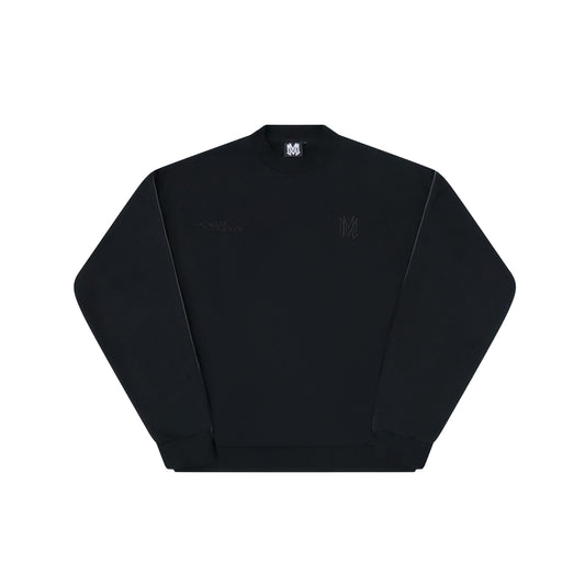 BLACK COZY CREWNECK