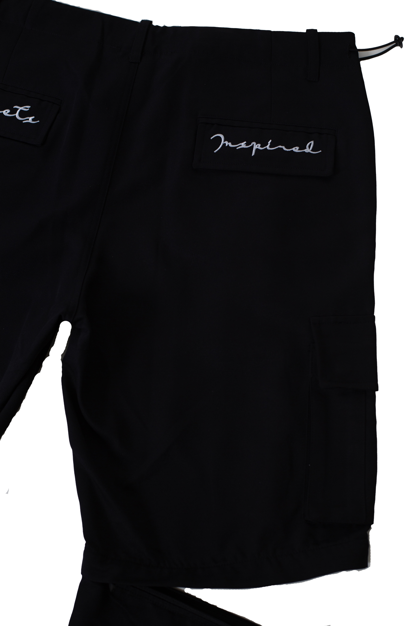 BLACK CONVERTIBLE CARGO PANTS