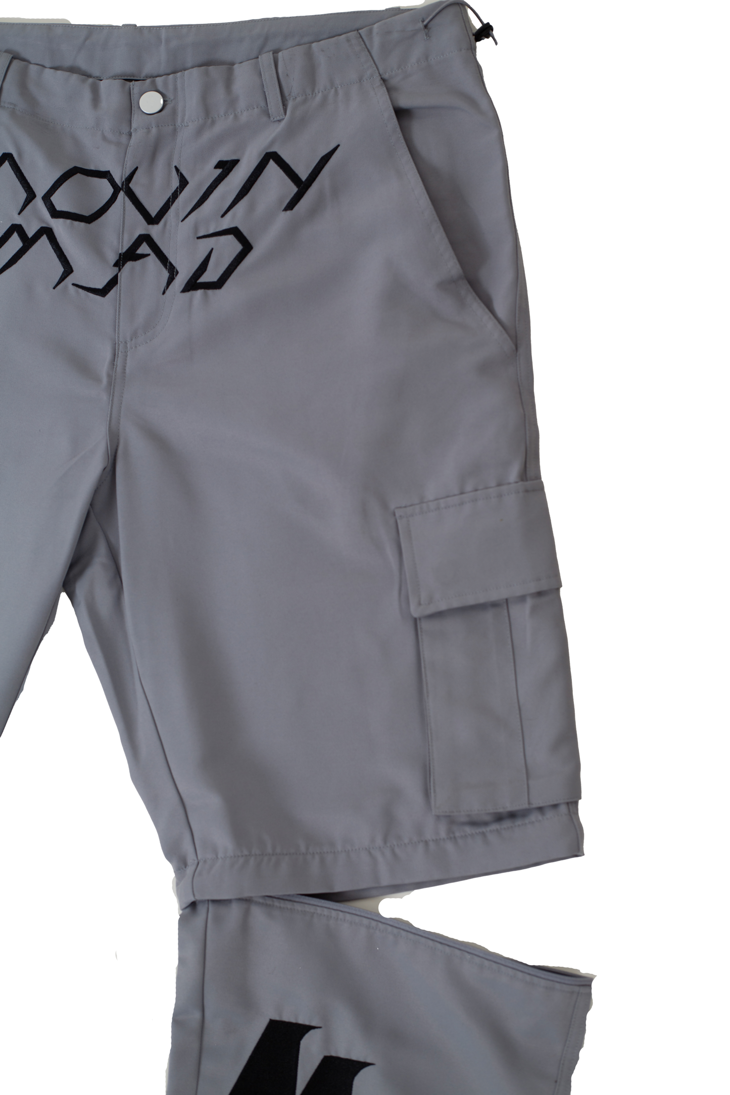 GREY CONVERTIBLE CARGO PANTS